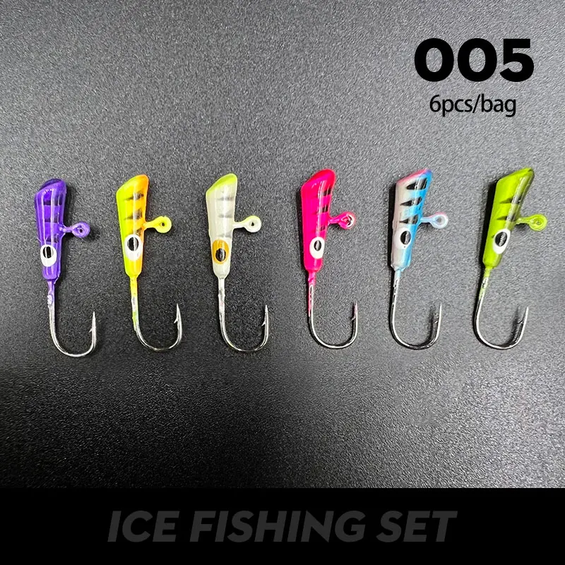 Laxygo Ice Fishing Jig Set - Lead Jig Heads For Panfish, Pike, Walleye, Perch & Crappie