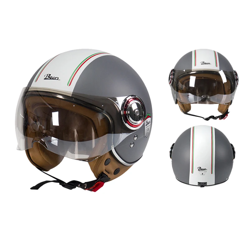 cyber motorcycle helmet retro Maxfind (NEW) for Riders, White / M (5758 cm) Optimized Ventilation System Classic Cyberpunk Helmet