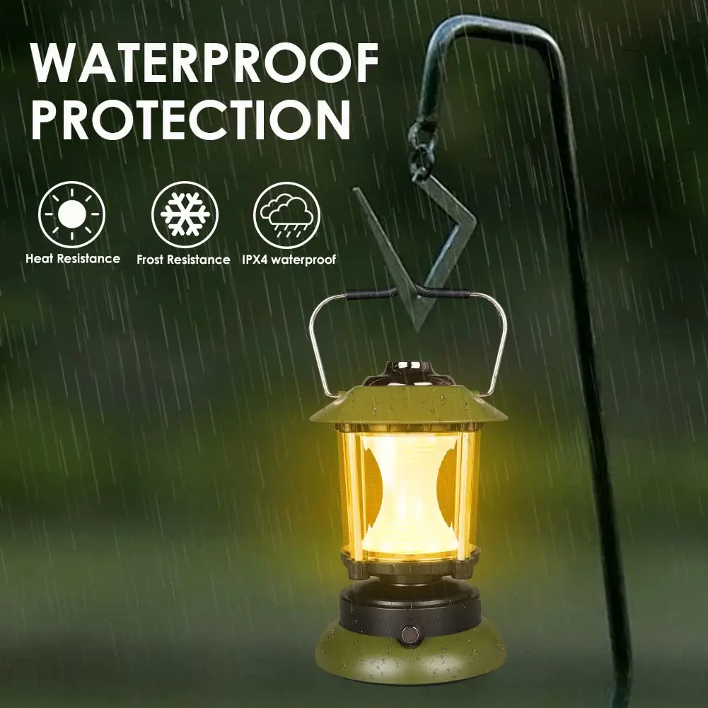 Alocs Portable Retro Led Camping Lamp Lighting Outdoor Usb Rechargeable