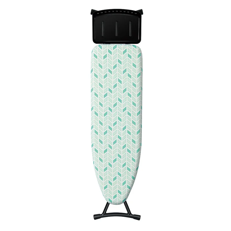 Factory Price Fashion Design Foldable Ironing Board Mesh Top Plastic Folding Ironing Board with Silicone Iron Rest