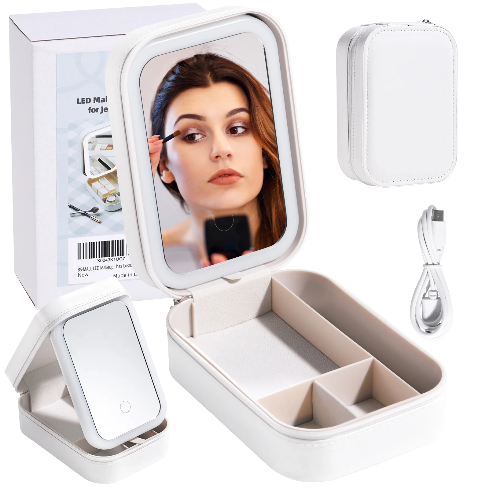 2024 New Design Cosmetic Case Travel Jewelry Holder Organizer Pu