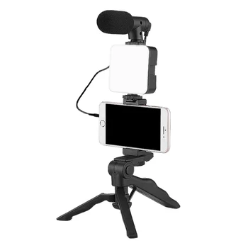 Enujoy Outdoor Mobile Phone Holder for Video Photography Vlog Livestream with Ring Light Makeup Plastic Tripod for Smartphone