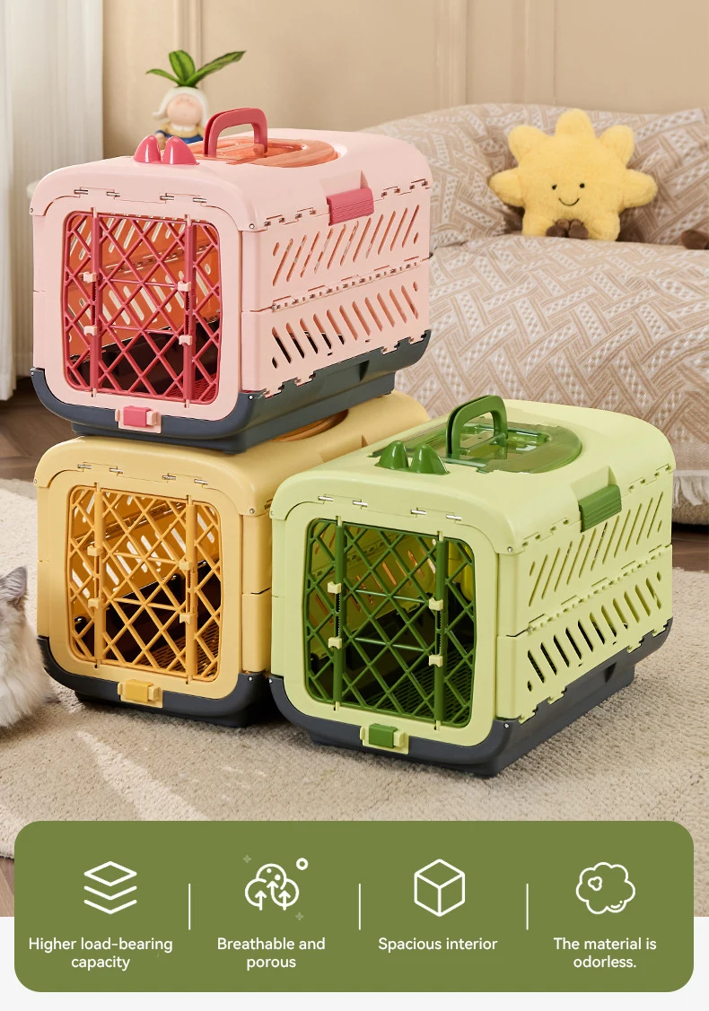 Foldable Large Pet Carrier Portable Travel Cat Dog Crate Airline Approved Pet Transport Box details