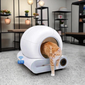 Hot Sale   Wifi APP Control Luxury Large Smart Cat Toilet Self-Cleaning Automatic Cat Litter Box