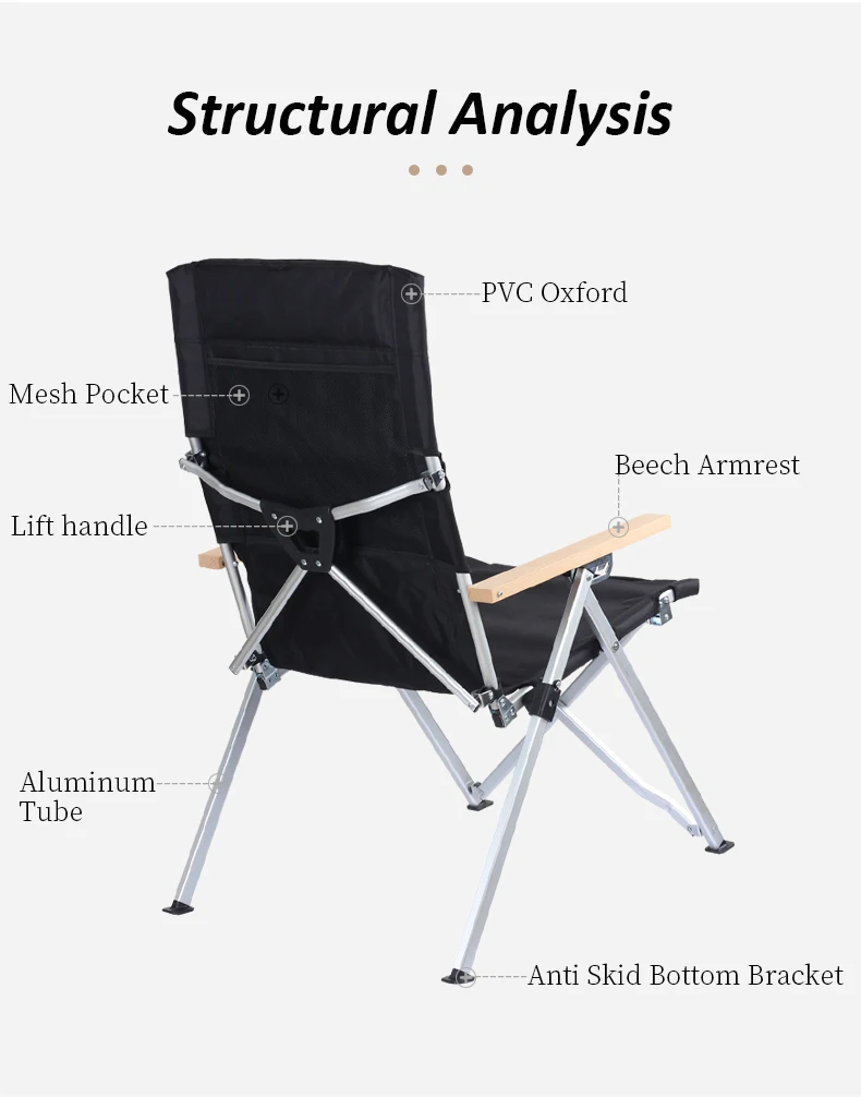 Wholesale Outdoor Garden Picnic High Back Aluminum Frame Folding