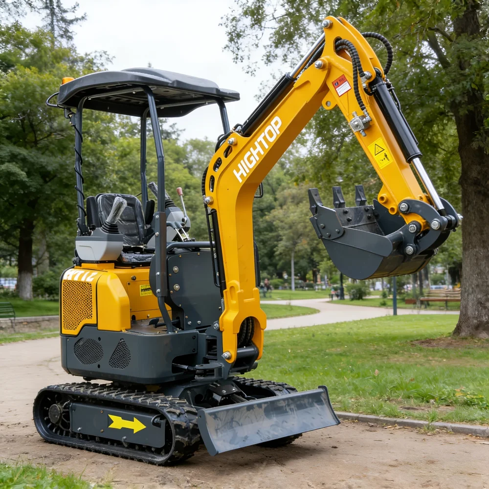 Мини гусенична багерна техника Hightop HT12, хидравлични багери, селскостопанска техника