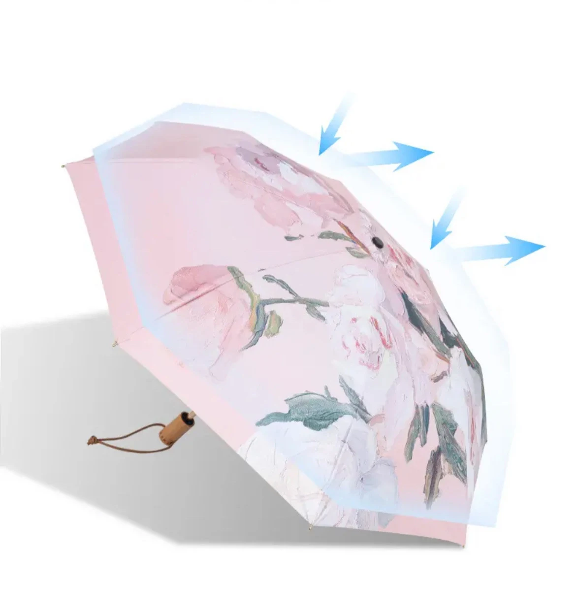 Double Sided Printing Flower Umbrellas - Perfect for Travel