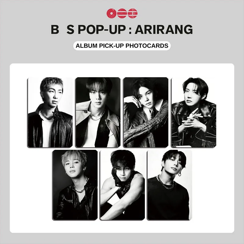 7Pcs/Set Kpop Taehyung Jimin Suga ARIRANG Album UMS WVS Ver Selfie