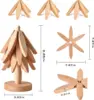 Wood Color 3 Wooden Trivet + 1 Stand