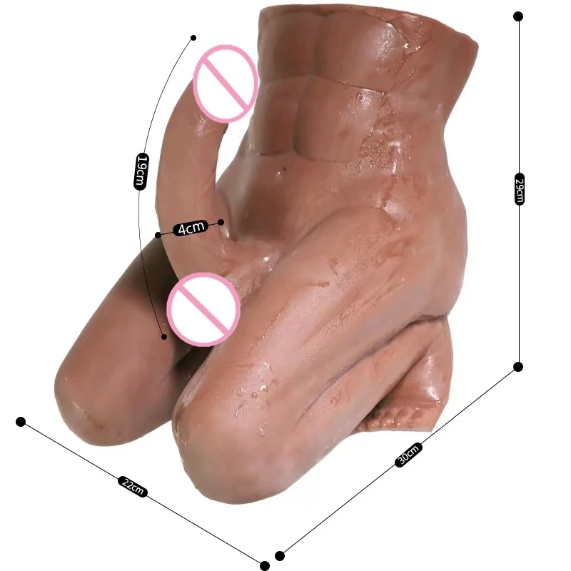 Artificial Penis Real Dildo Sex Tool Women's Self-consolation Device Sex Toy Half-body Solid Torso Reverse Mold Big Ass Men Doll