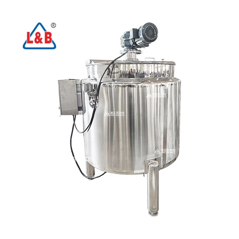 Agitateur de rservoir en acier pour eau sale / Mlangeur d'eau sale  industrielle / Pasteurisateur et homognisateur automatique  double  enveloppe pour lait et liquides de Zhejiang