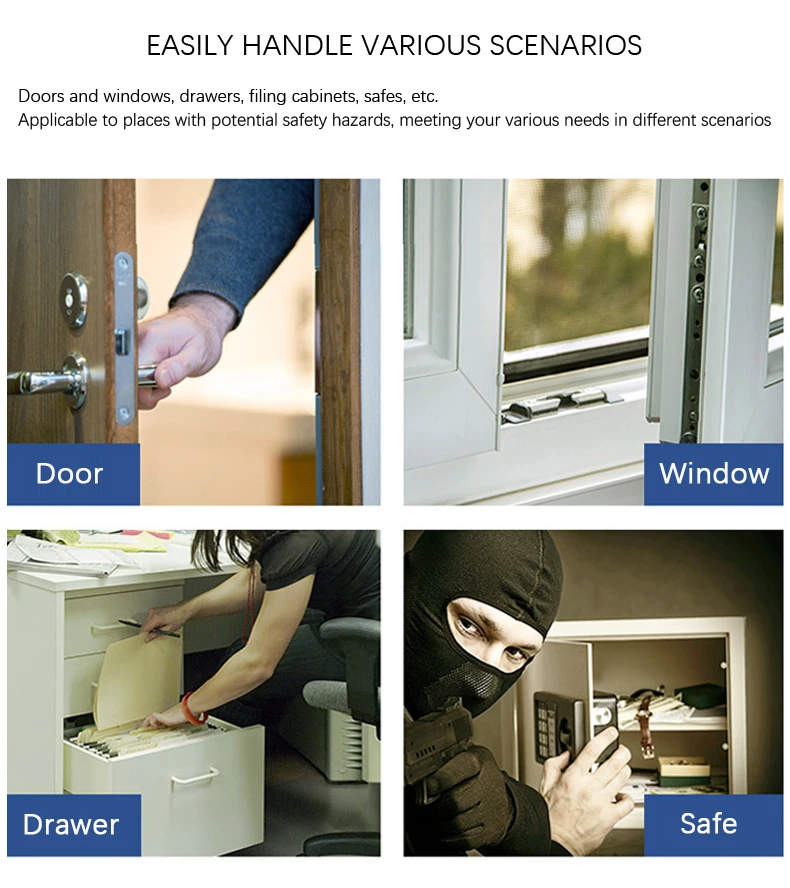 Kerui Wireless door magnetic detector door and window opening reminder alarm