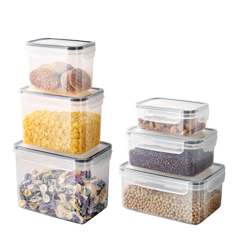 per viaggi senza BPA ermetici a prova di perdite cucina in plastica snack organizzazione e conservazione frigorifero Set di 10 contenitori per alimenti dispensa 