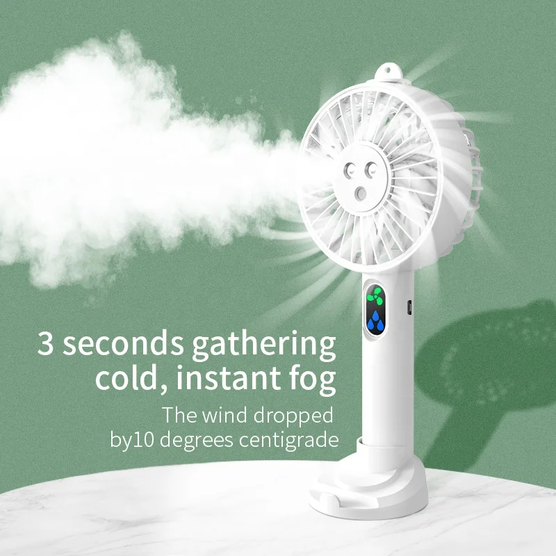 Top Seller C350 Newest Customize LOGO Neck Fan With Rechargeable Battery Cool Mist Mist Fan Humidifier Fan