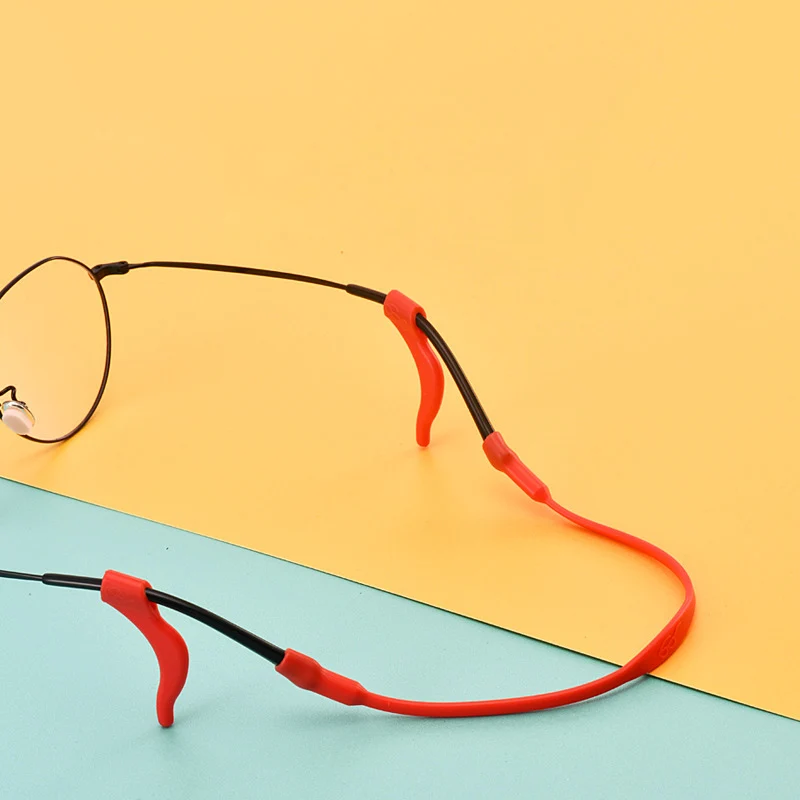 Lunettes de Sport à manches antidérapantes en Silicone, souple et léger,  avec corde antidérapante, pièces