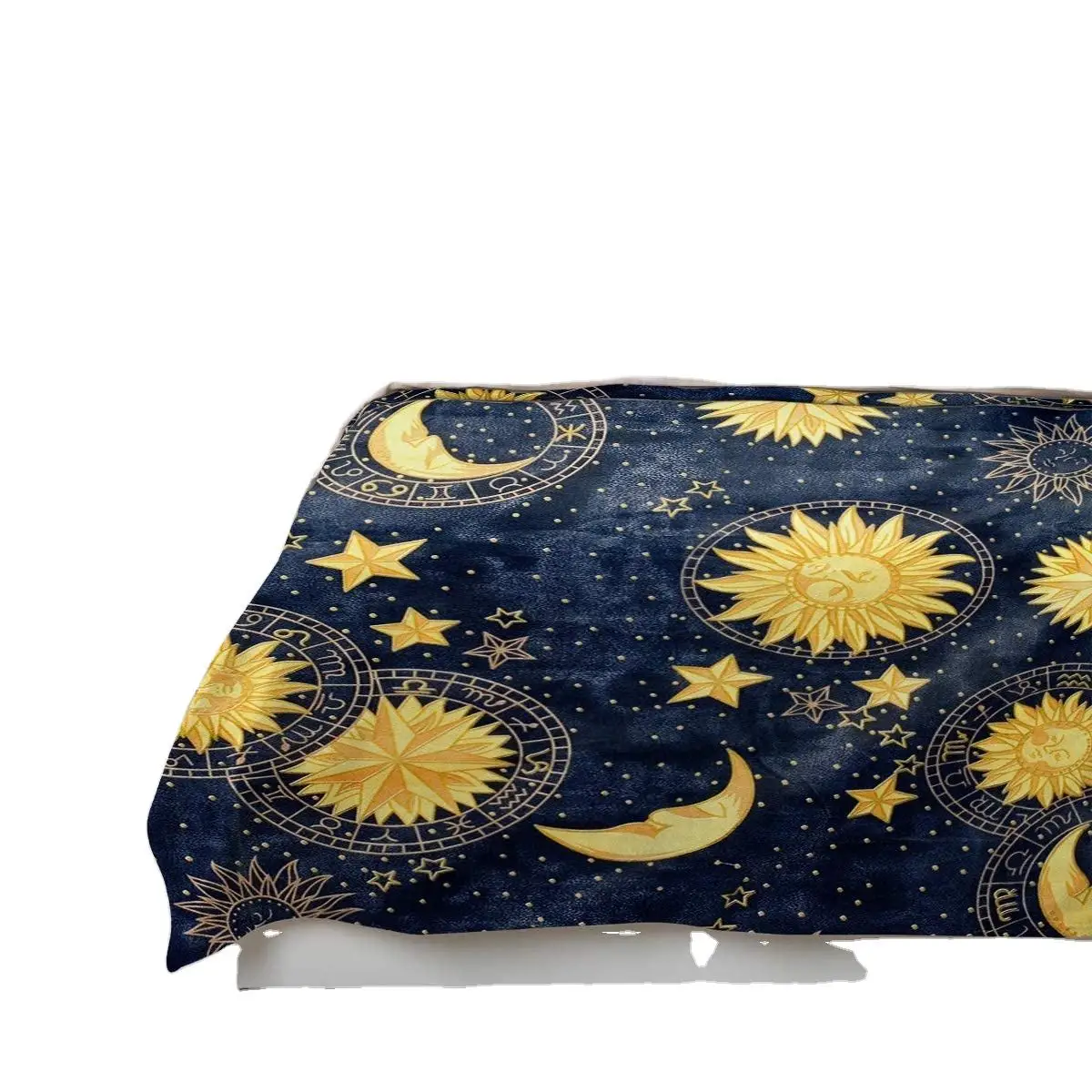 Boho Chic Golden Sun Moon And Stars Blue Black Sky Antique Style ...