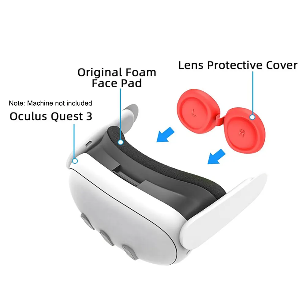 Vr Lens Dust Cover For Meta Quest3 Silicone Kit Protection Precision Hole Drop Proof Case Anti-Scratch Vrk37 Laudtec factory