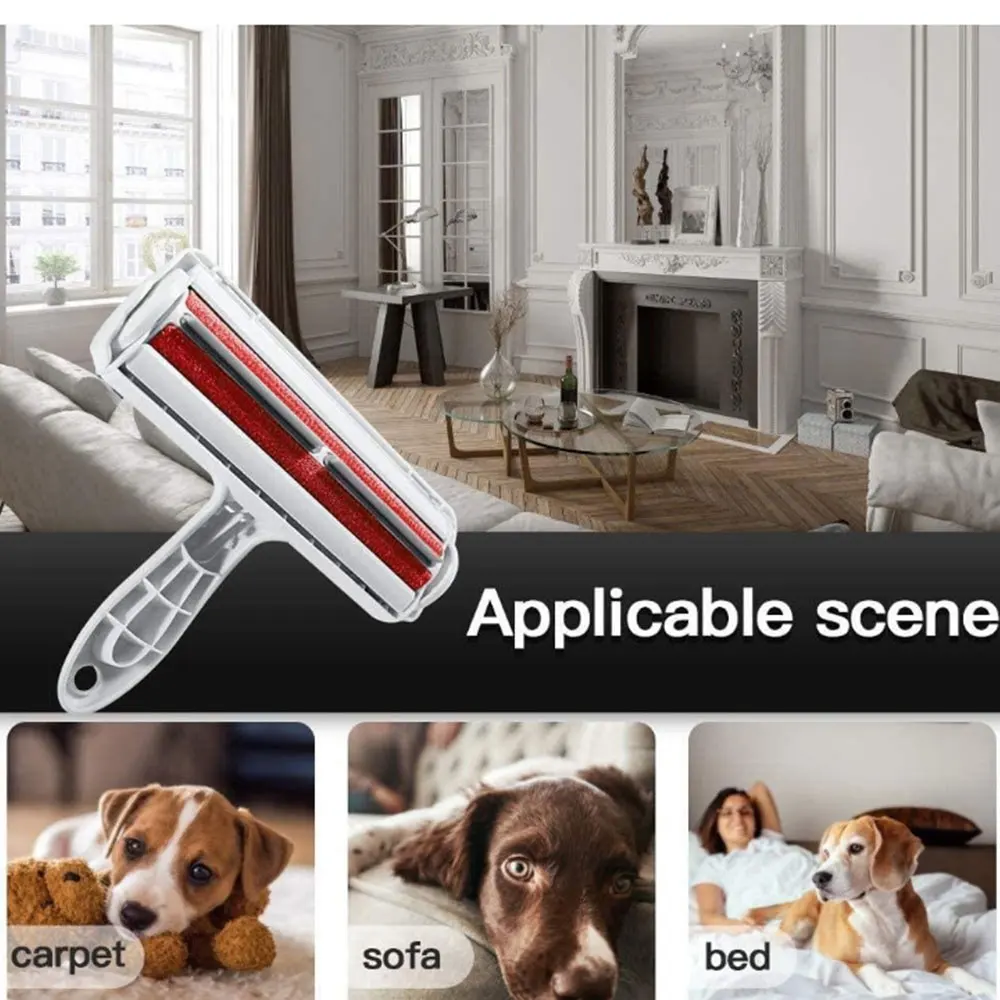 Pet Hair Removal Roller 2 Way Cat And Dog Hair Cleaning Brush To Remove