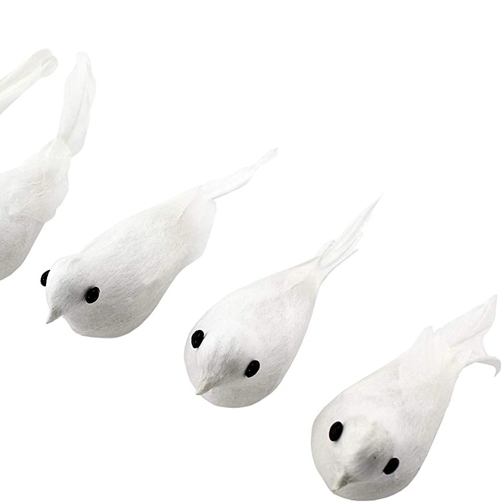 Pigeon Artificial Doves Simulation Ornaments Decorative Feathered Birds Gift