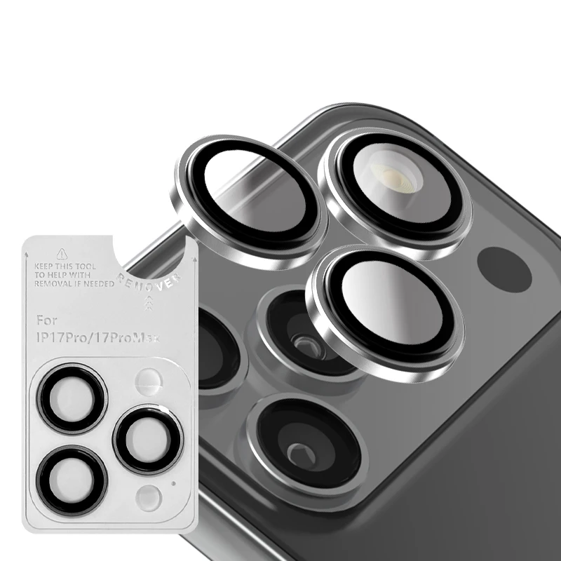 Uusi muotoilu iPhone 17 -kameranlinssinsuojus, tukku, 9H HD PVD karkaistu lasinäyttösuojus