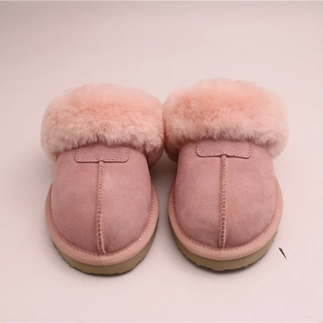 Зимние Симпатичные домашние зимние тапочки из натуральной шерсти на каблуке шерстяная обувь для улицы