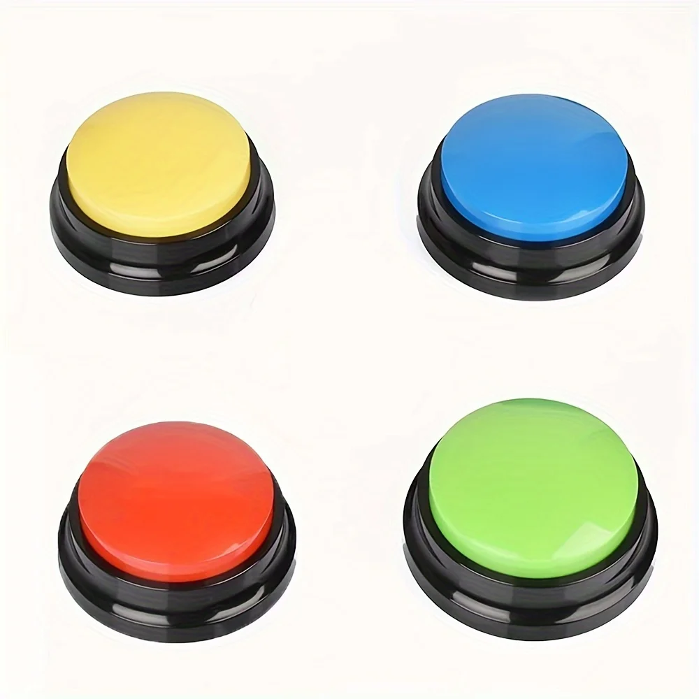 Recordable Answer Buzzers Sound Button for Communication Toys Piezo Ceramic Pet Dog Button for Alarms Buzzers Sirens