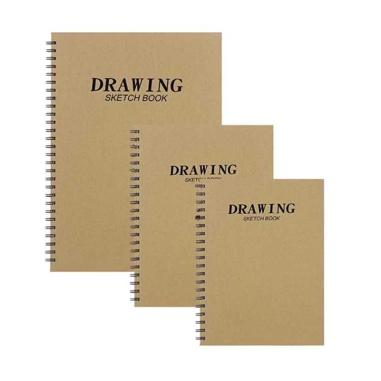 Wholesale Custom Oem A4 A5 Kraft Paper Notebook Sketch Book Watercolor
