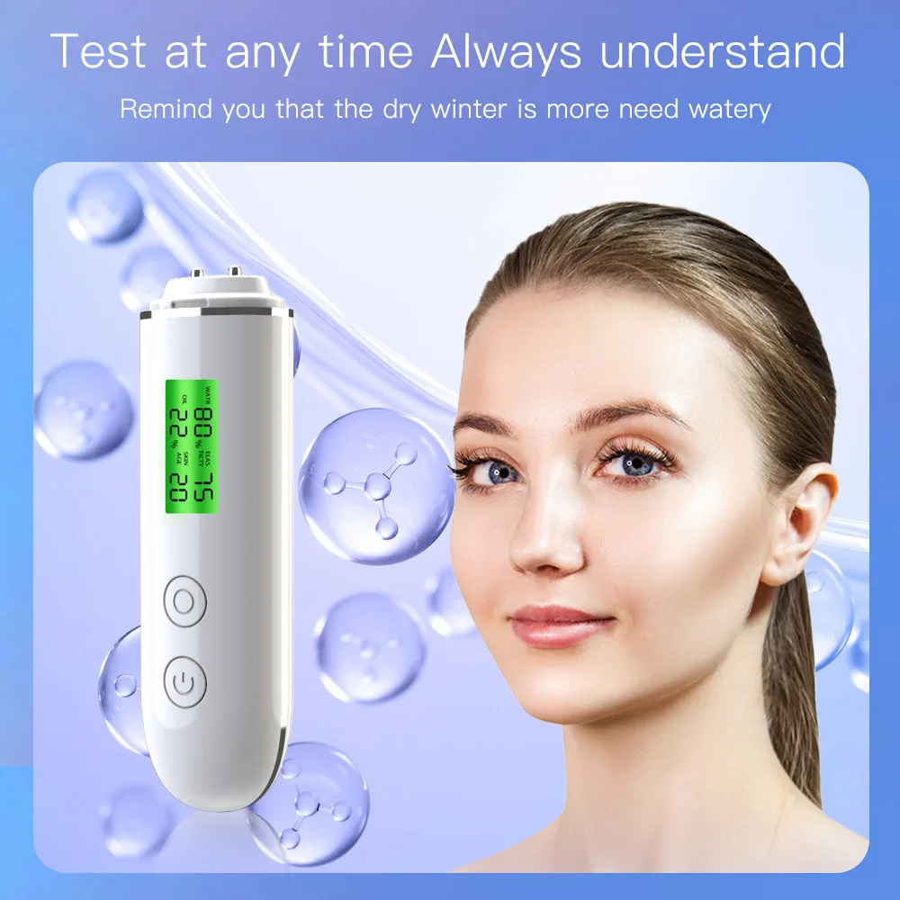 2024 Skin Care Tool Oil Content Analyzer Digital Facial Skin Care Moisture Analyzer Monitor Moisture Skin Sensor Detector