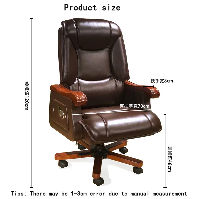 Luxury Executive Office Set Leather Chair Modern Wooden Swivel Seat Computer Manager Pu Chairs Furniture Customization Wholesale image 6