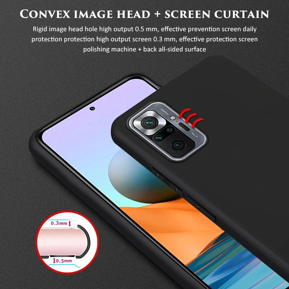 Black Soft TPU Shockproof Case Cover for Sony Xiaomi Poco C3 Poco