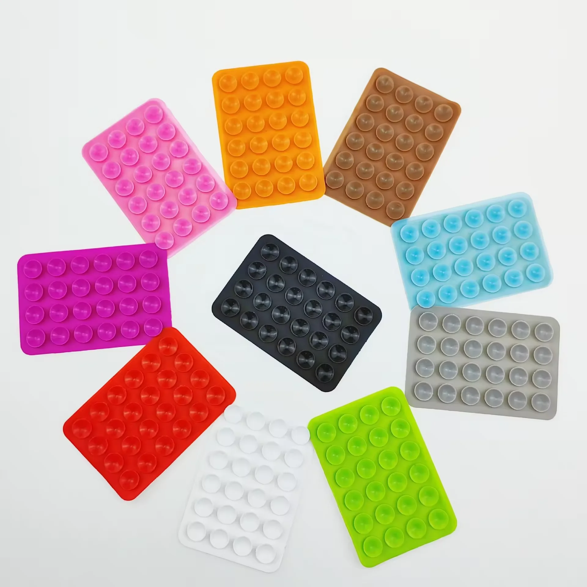 Extra Thicker Silicone Suction Phone Case Adhesive Mount Wall Stand Mat Square Single-Sided Case Anti-Slip