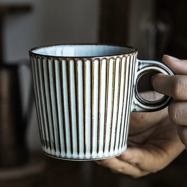 Wholesale Porcelain Cups Coffee Mug Modern Geometry Applique Custom Tea