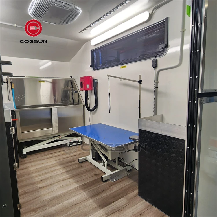 Cogsun New Type Mobile Pet Dog Grooming Trailer Pet Supplies Cart Dog Grooming Trailer with Dog Salon Equipment