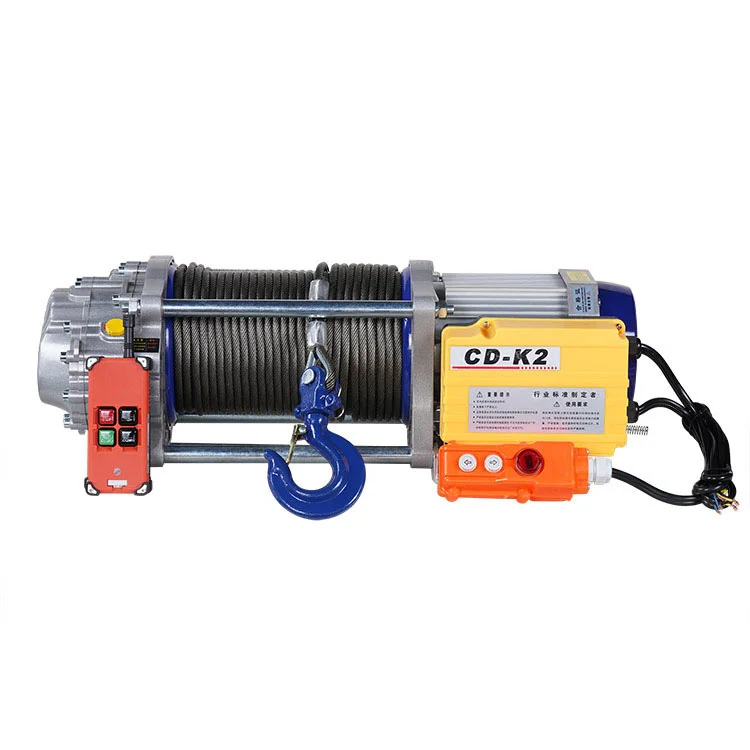 CD Type 2 Ton Electric Winch Wire Rope Drum Hoist for Traction and Lifting Maximum Length 300M