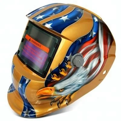 Custom Logo Iron Man Theme US Auto Darkening Welding Helmet