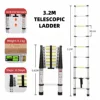 Échelle télescopique simple, 3,2 m / 11 marches