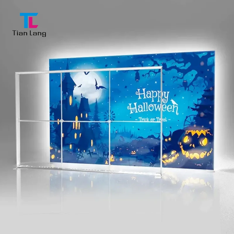 天朗 カスタム 室内広告 アルミフレームレス ポスター テンションファブリック LED 展示用ライトボックス