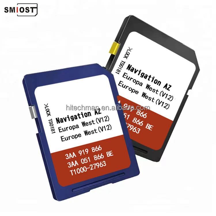 For SMIOST Mini SD Card for VW Navigation Passat B8 AZ V12 West CID Nav SD Update GPS Navi Karte Europa Volkwagen