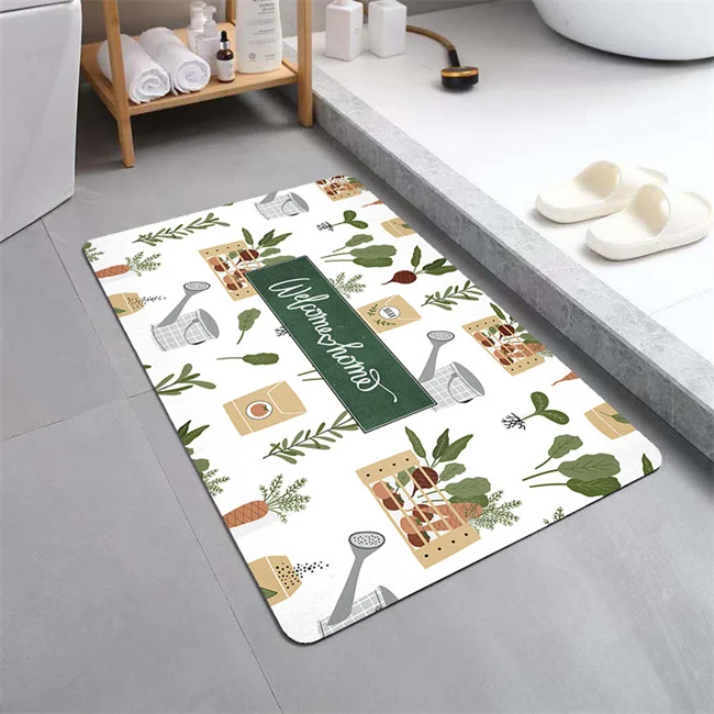 2021 высококачественный Быстросохнущий современный нескользящий Коврик для ванны противоскользящий дверной