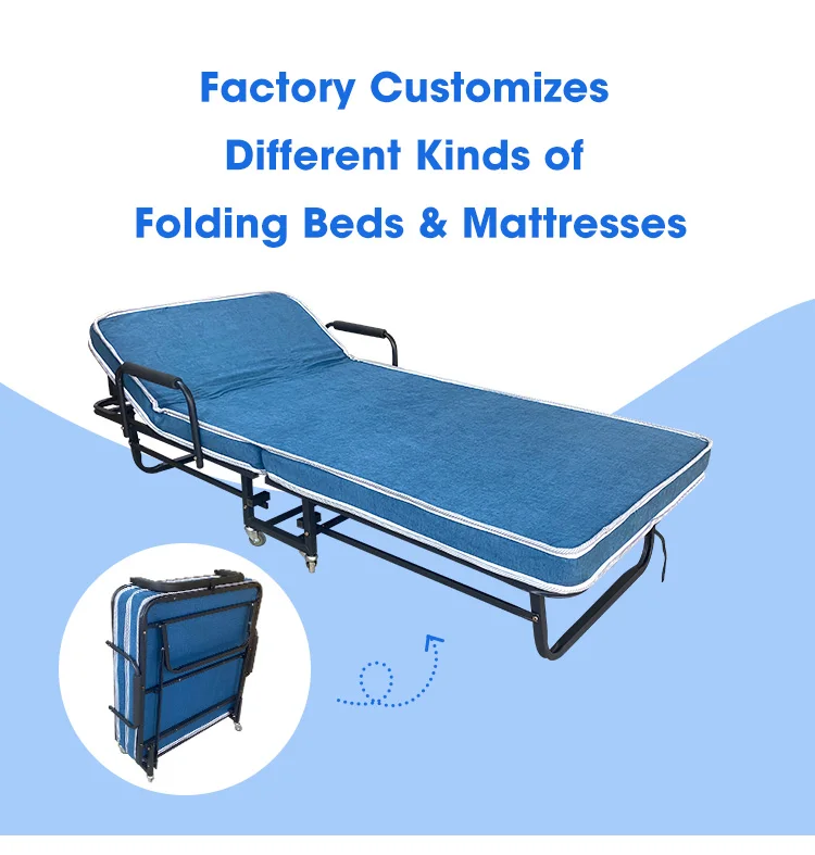 Factory Customize Online Hot Selling Office Hotel Folded Beds Rollaway
