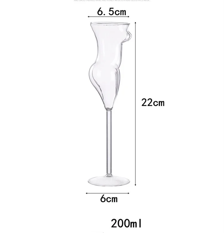 200ml Naked Women Shape martini Glasses champagne Glass Personality Goblet Glass Creative Cocktail Glasses for bar Party