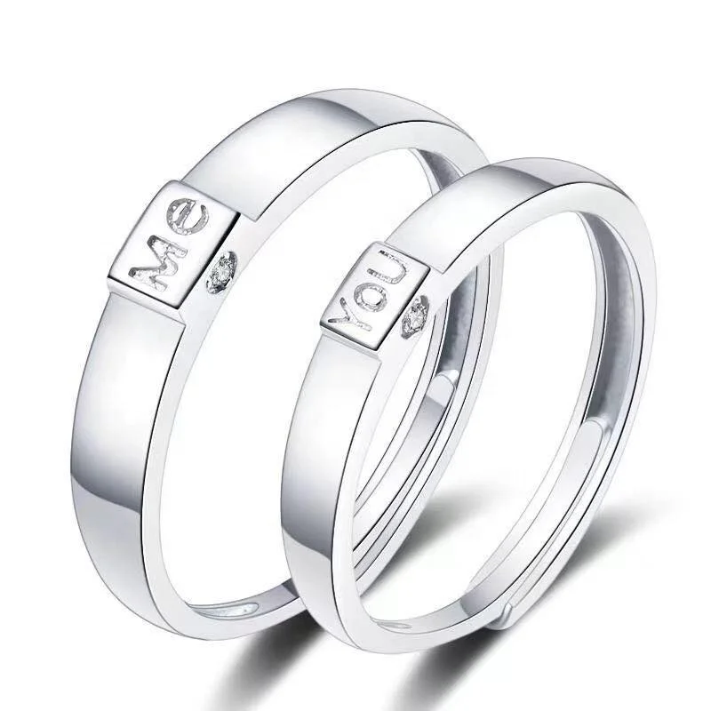 Best Friend Rings Set Couple Rings Silver Ring Combo Set For love For Girls  Boys Men & Women Best Anniversary Gift