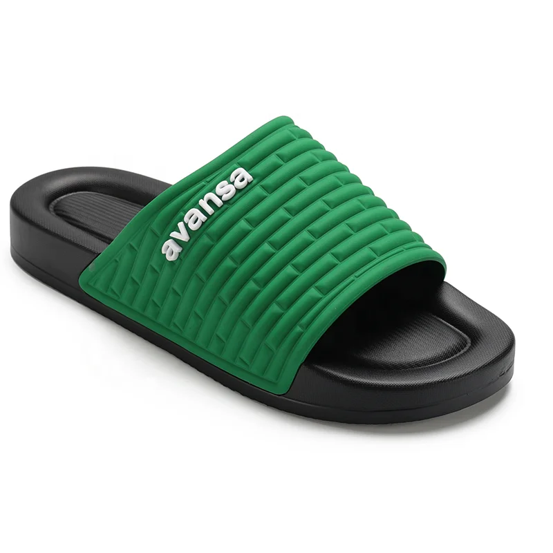 Henghao Wholesales Unisex Custom Slide Male Leather Slipper Leather Palm Slipper Top Quality Rubber  Original Slippers for Man