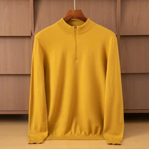 Men's Winter Fashion Thin Knit Cardigan Sweater Zipper for Outdoor Sports 100% Wool Fabric Breathable Quick Dry 3D Pattern Front