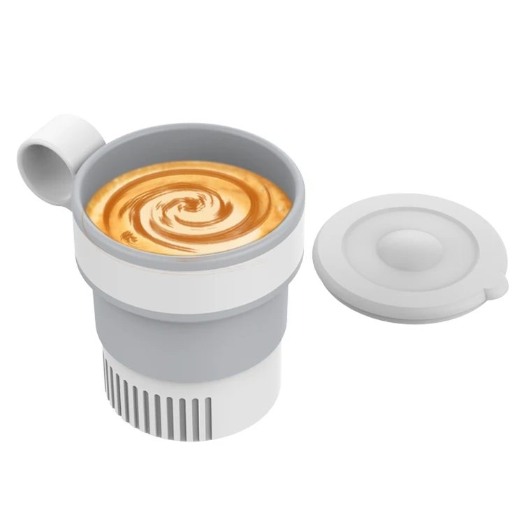 330ml Portable Foldable Wireless Auto Mixing Magnetic Mug Self Stirring Coffee Mug with Handle
