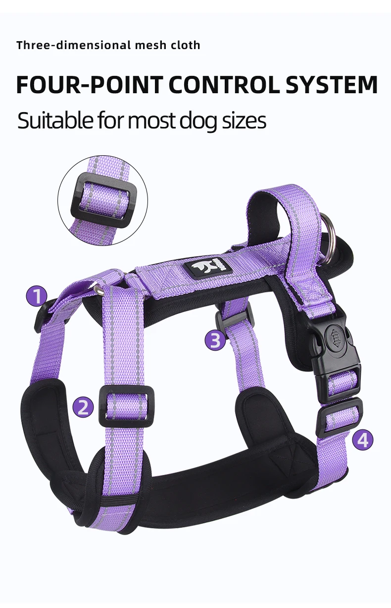 Reflective And Padded Harness For Training And Everyday Dog Harness