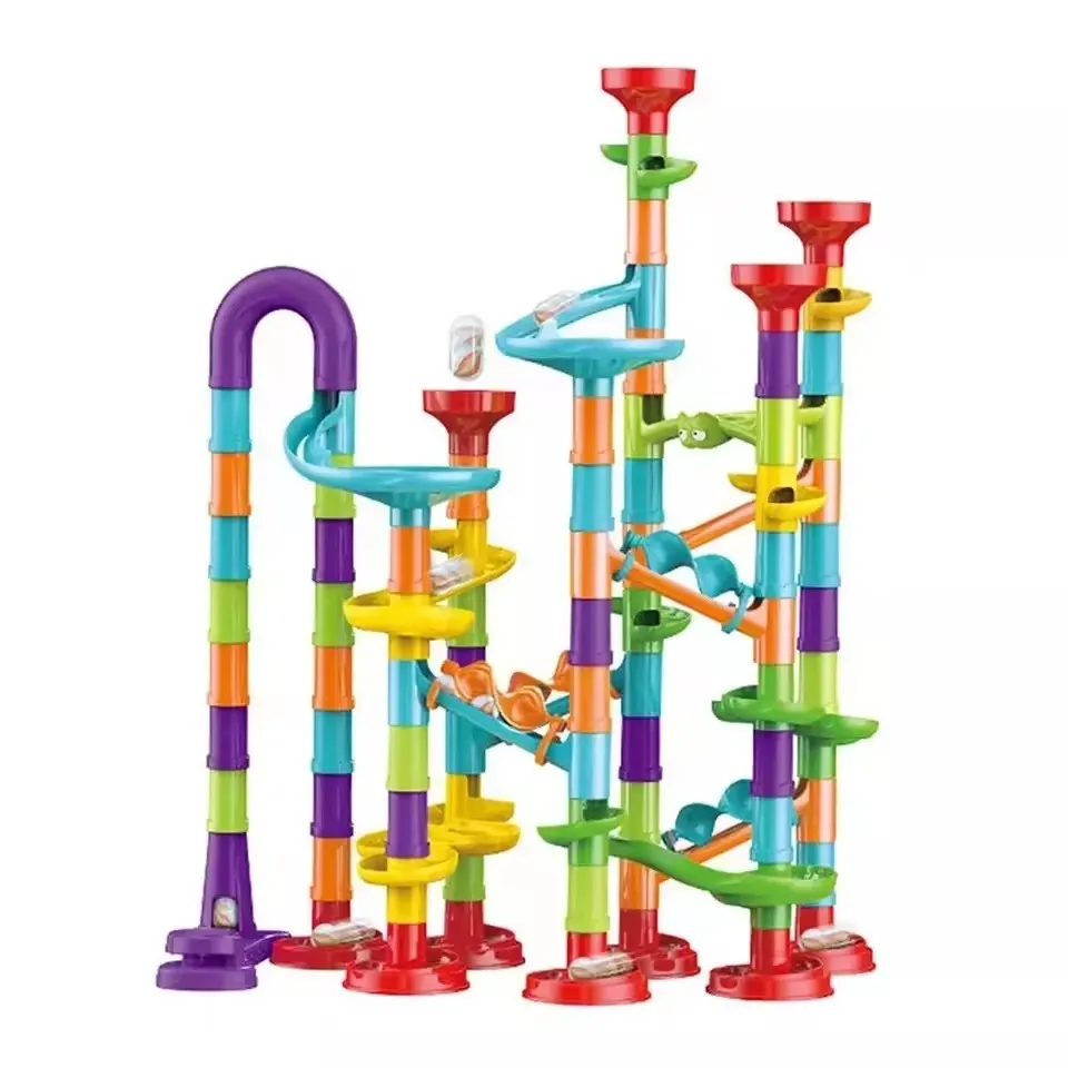 Educational Marble Run Block Set For Kids & Adults – 197 Pcs