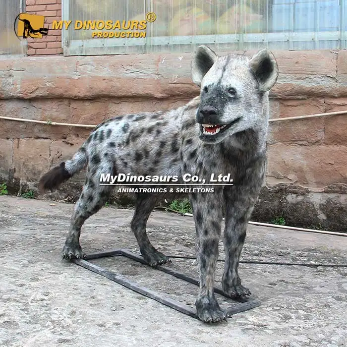 Realistic Animatronic Animal Spotted Hyena with Fur