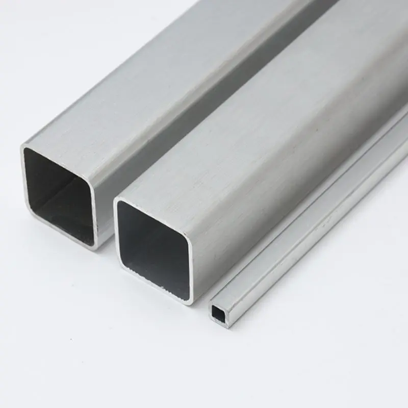 Railing Square Natural Aluminium Extrusion Tubing Extrude Colorful Wood Finish Tube Outdoor Aluminum Profile Pipe