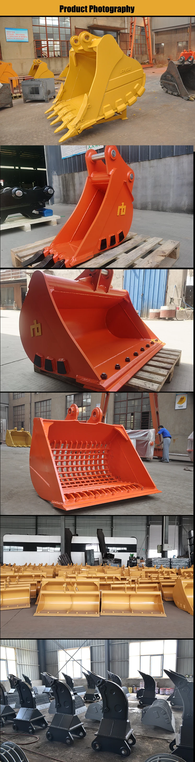 Factory Direct Excavator Buckets Attachment Drainage Digging Mud Standard Bucket Various Types 4823